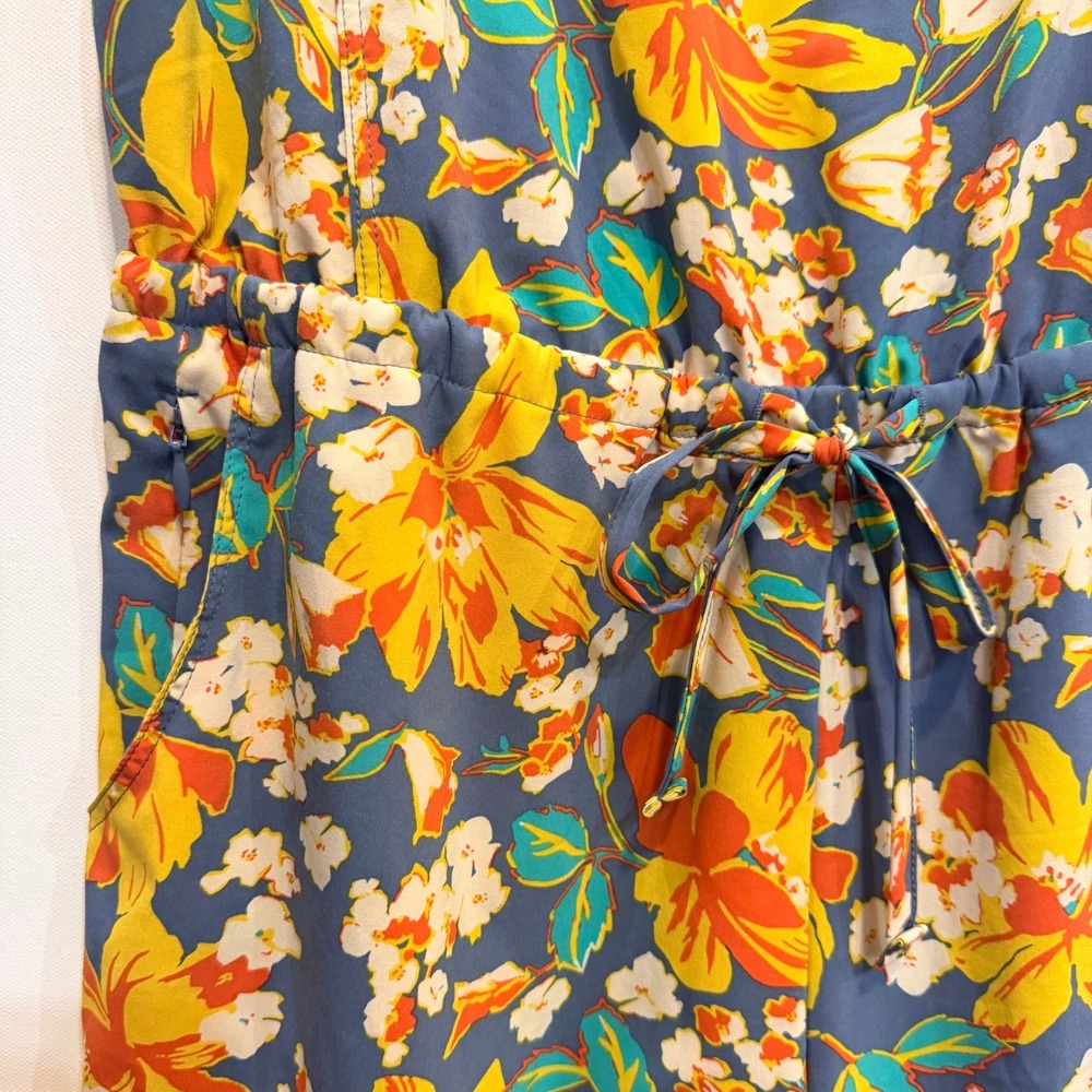 Toad&Co Sunkissed Livvy Romper Pacific Blue Tulip Print Size S UPF50 Gorpcore - Picture 6 of 9